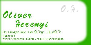oliver herenyi business card